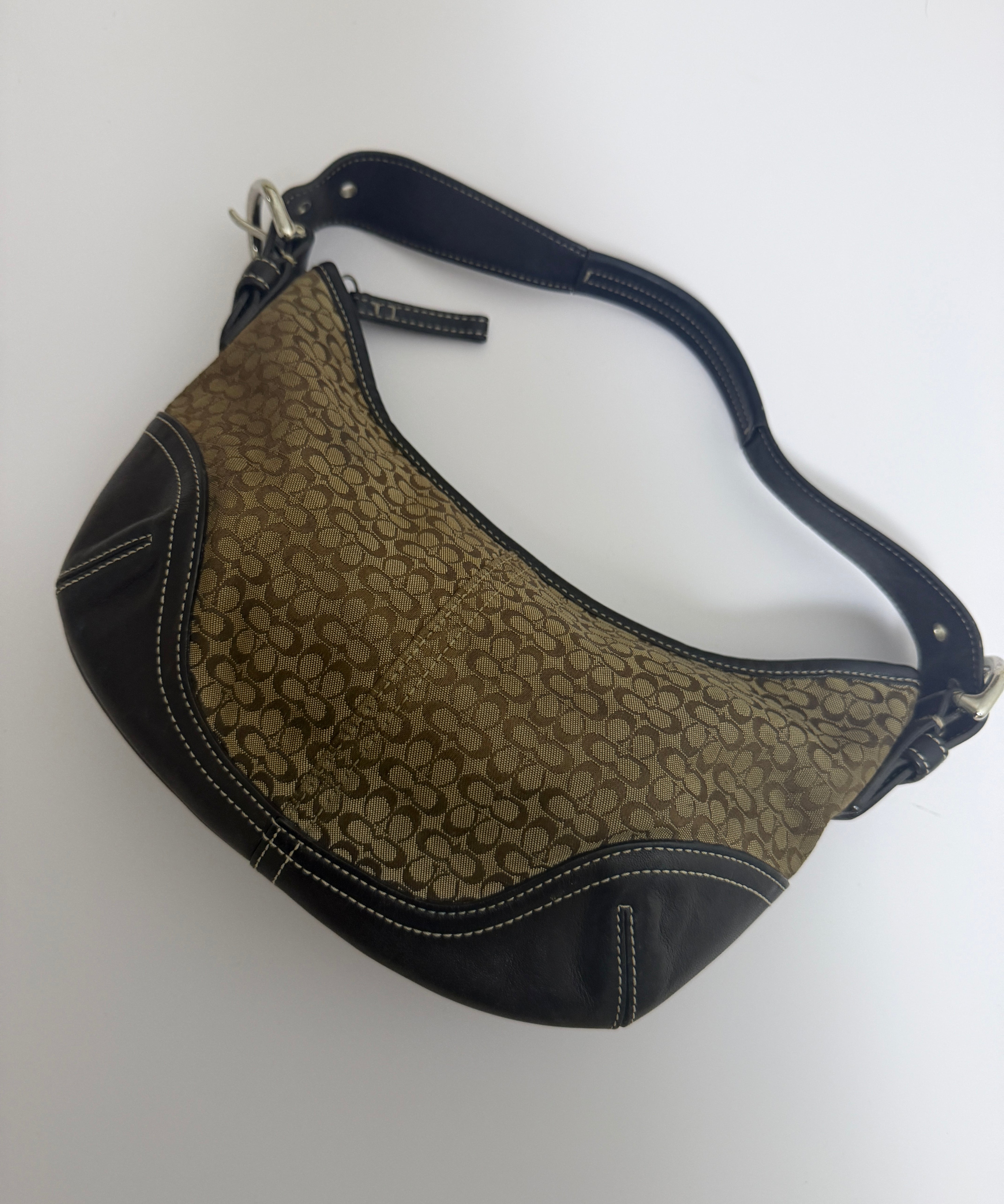 Coach Brown Signature Mini Hobo Bag