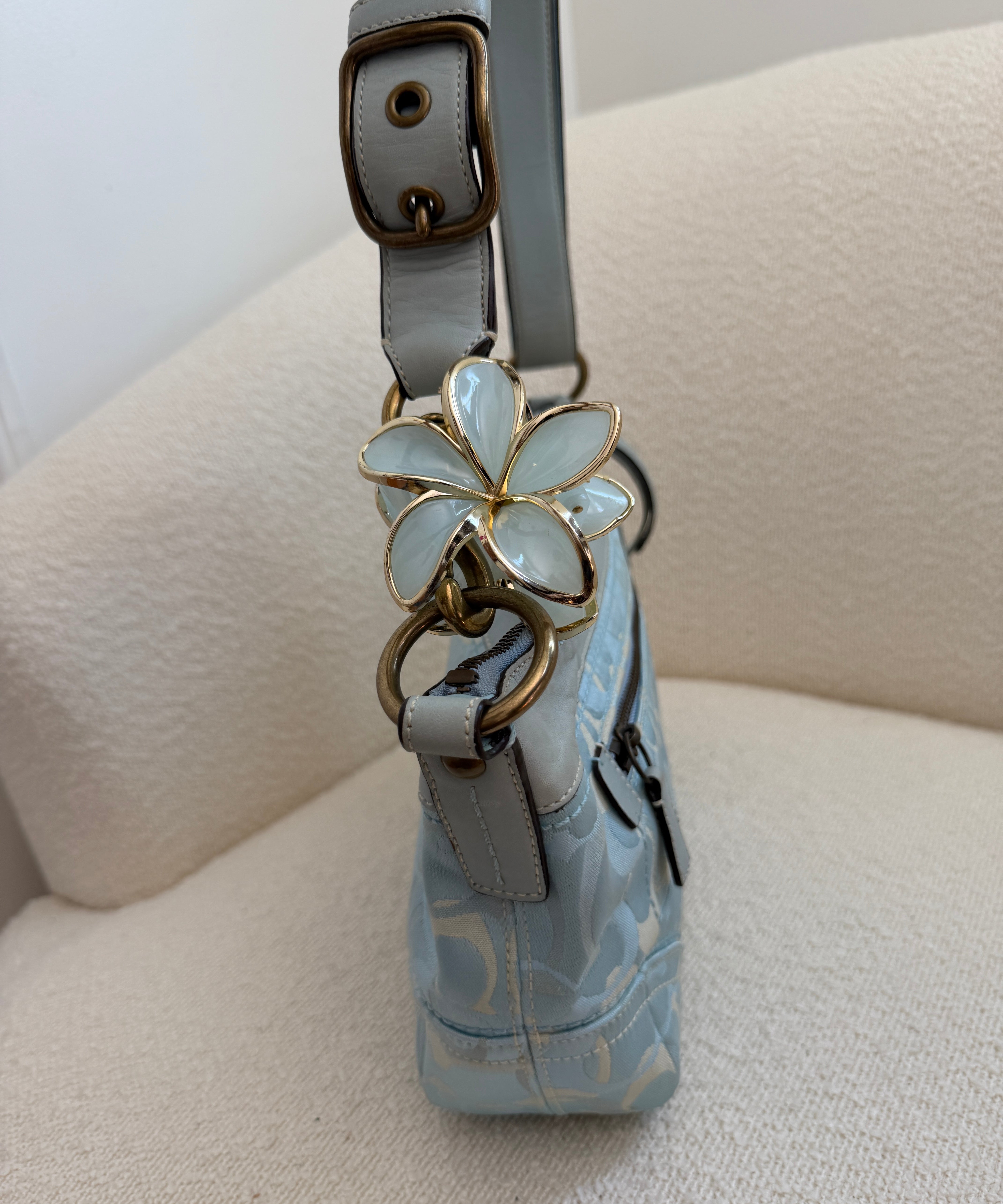 Coach Baby Blue Optic Shoulder Bag