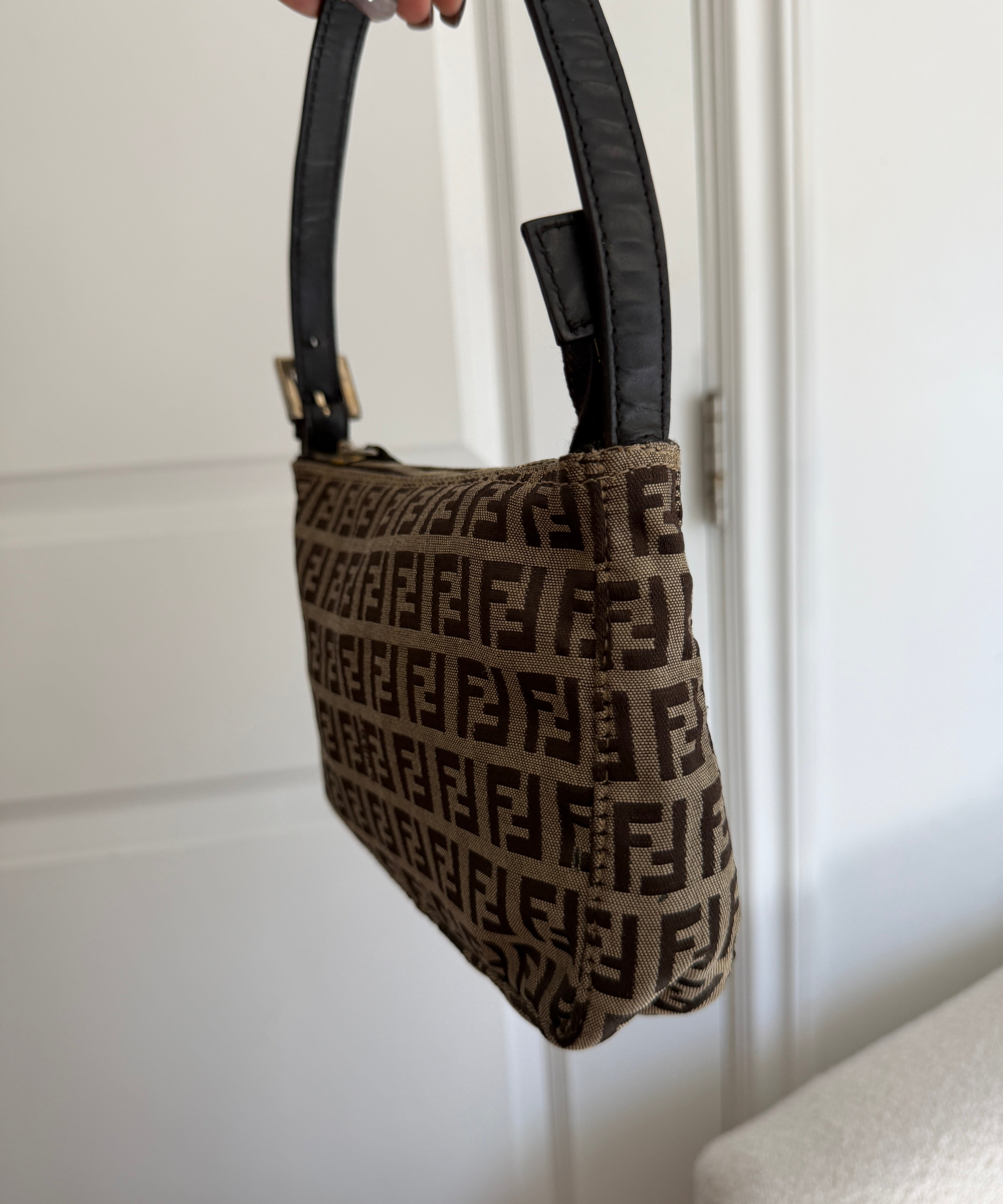 Fendi Signature Brown Pochette Bag