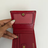 Coach Red Patent Leather Op Art Wallet