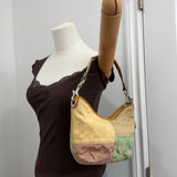 Coach Pastel Patchwork Signature Hobo Shoulder Bag