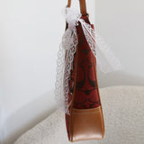 Coach Red Monogram Hamptons Clip Bag