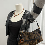 Brown Fendi Zucca Chef Shoulder Bag
