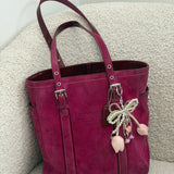 Coach Pink Suede Tote Bag
