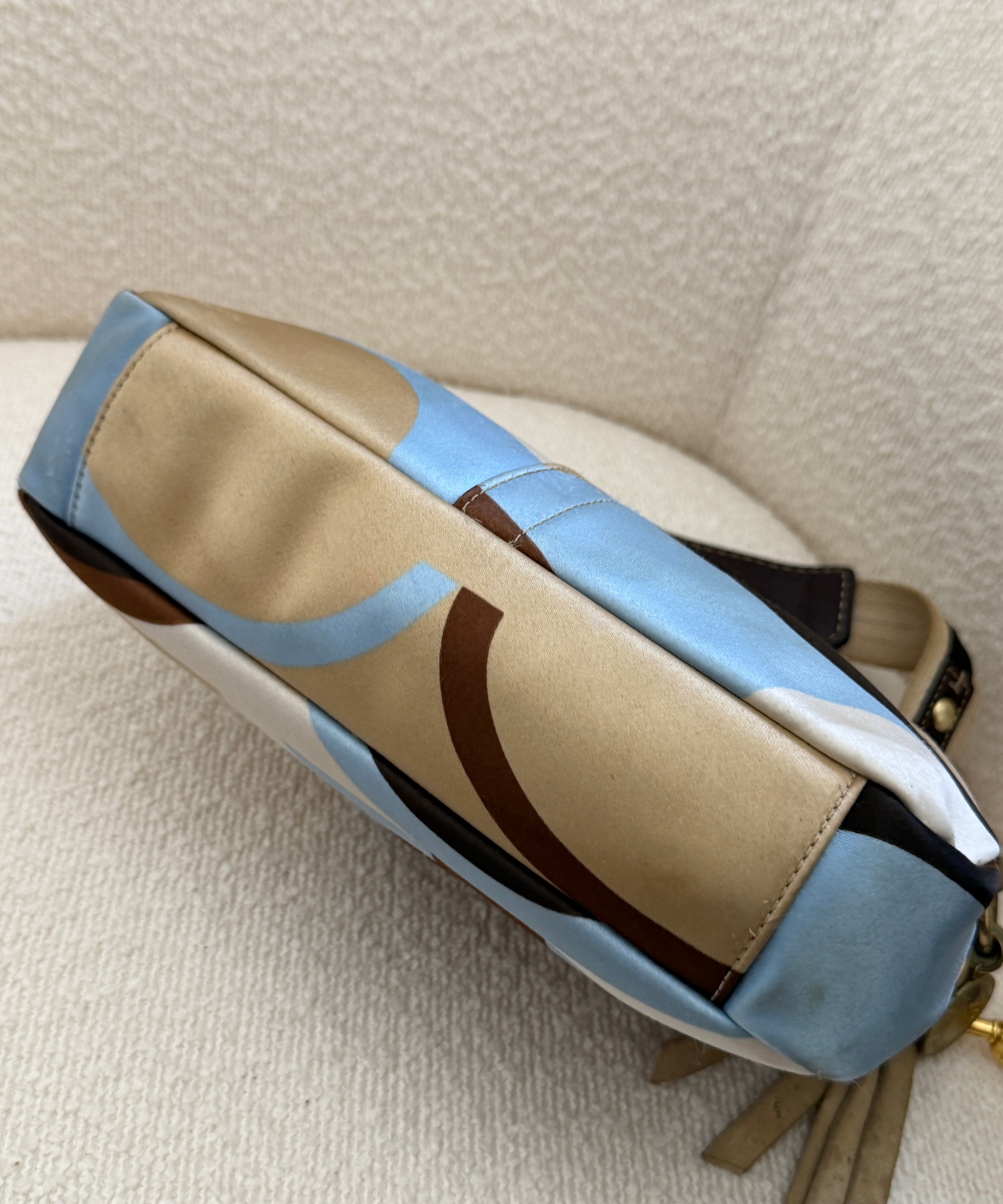 Coach Multicolor Scarf Print Shoulder Bag