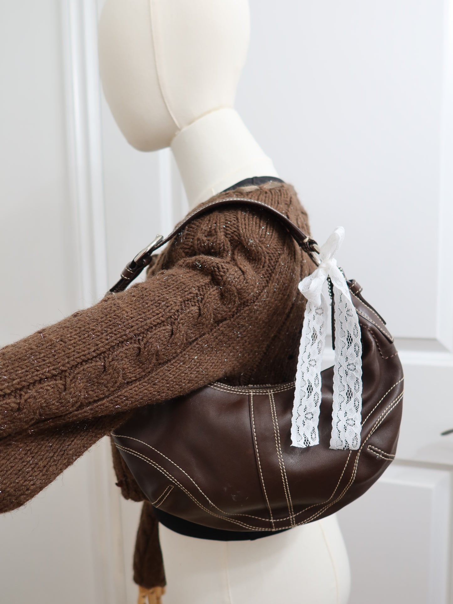 Coach Brown Leather Hobo Bag