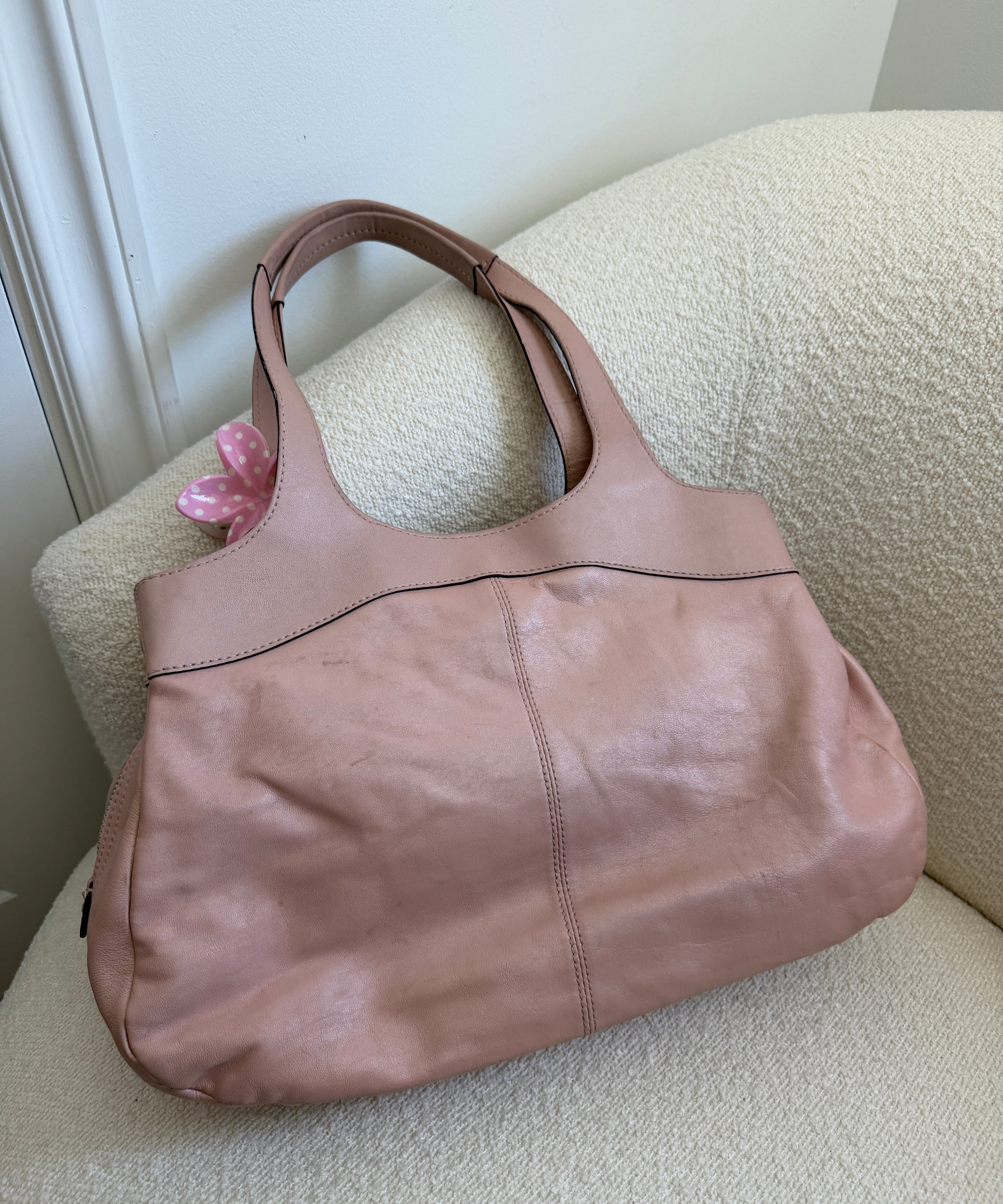 Coach Pastel Pink Leather Lexi Tote Bag