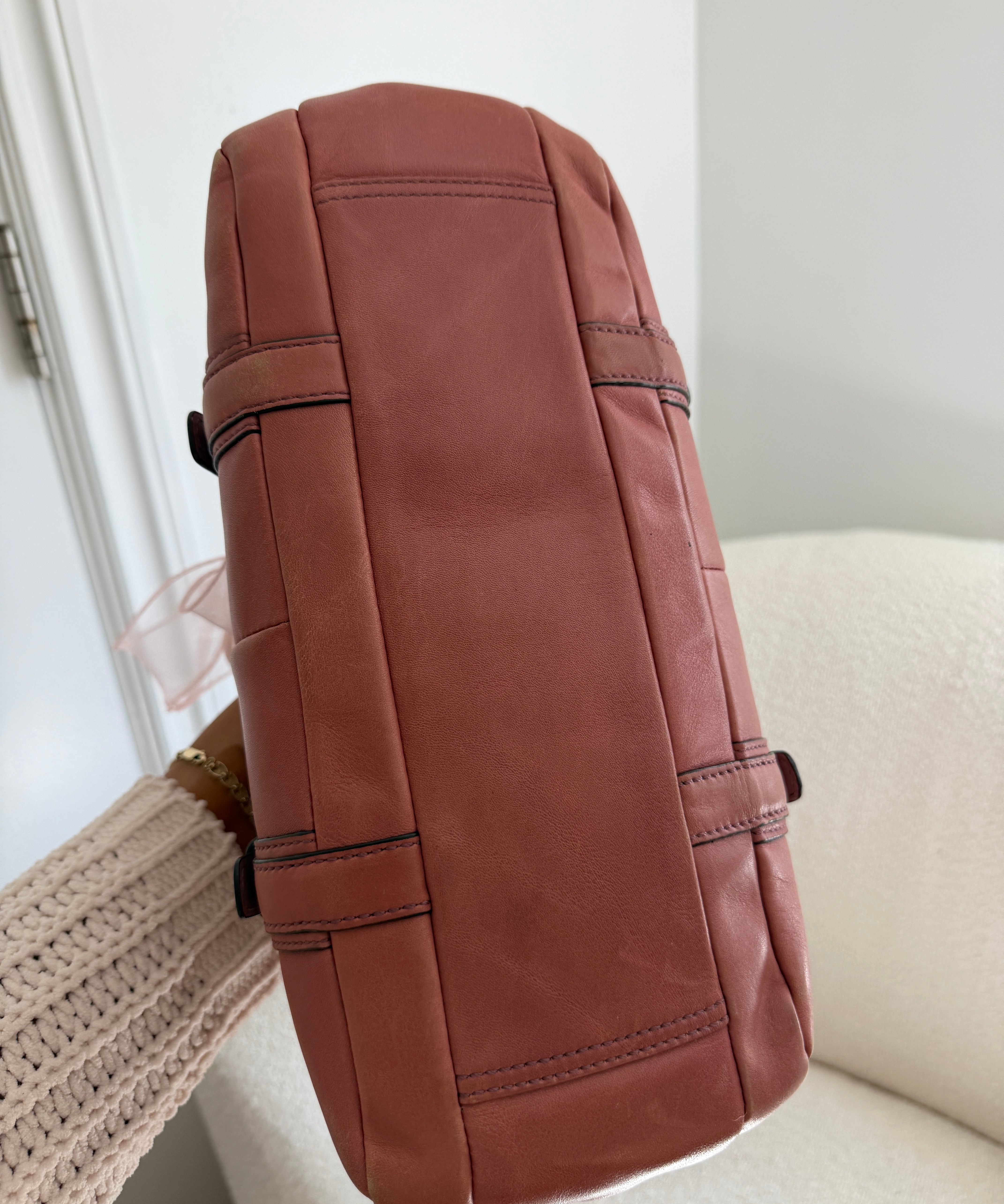 Rare Salmon Pink Bonnie Satchel Bag