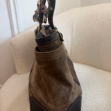 Coach Olive Brown Suede Tote Bag