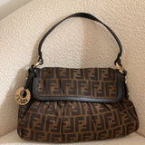 Brown Fendi Zucca Chef Shoulder Bag