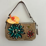 Coach Straw Woven Bumble Bee Bag