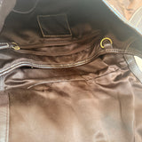 Coach Brown Signature Turnlock Ergo Flap Bag