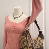 Coach Brown Stripe Signature Shoulder Bag