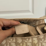 Beige Dior Mini Romantique Trotter Hand Bag
