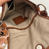 Coach Mini Tan Pleated Optic Soho Bag