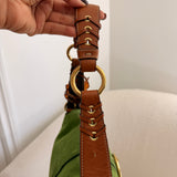 Coach Green Suede Double Pocket Soho Bag