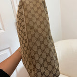 Brown GG Gucci Canvas Tote Bag