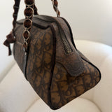 Brown Dior Romantique Trotter Boston Bag