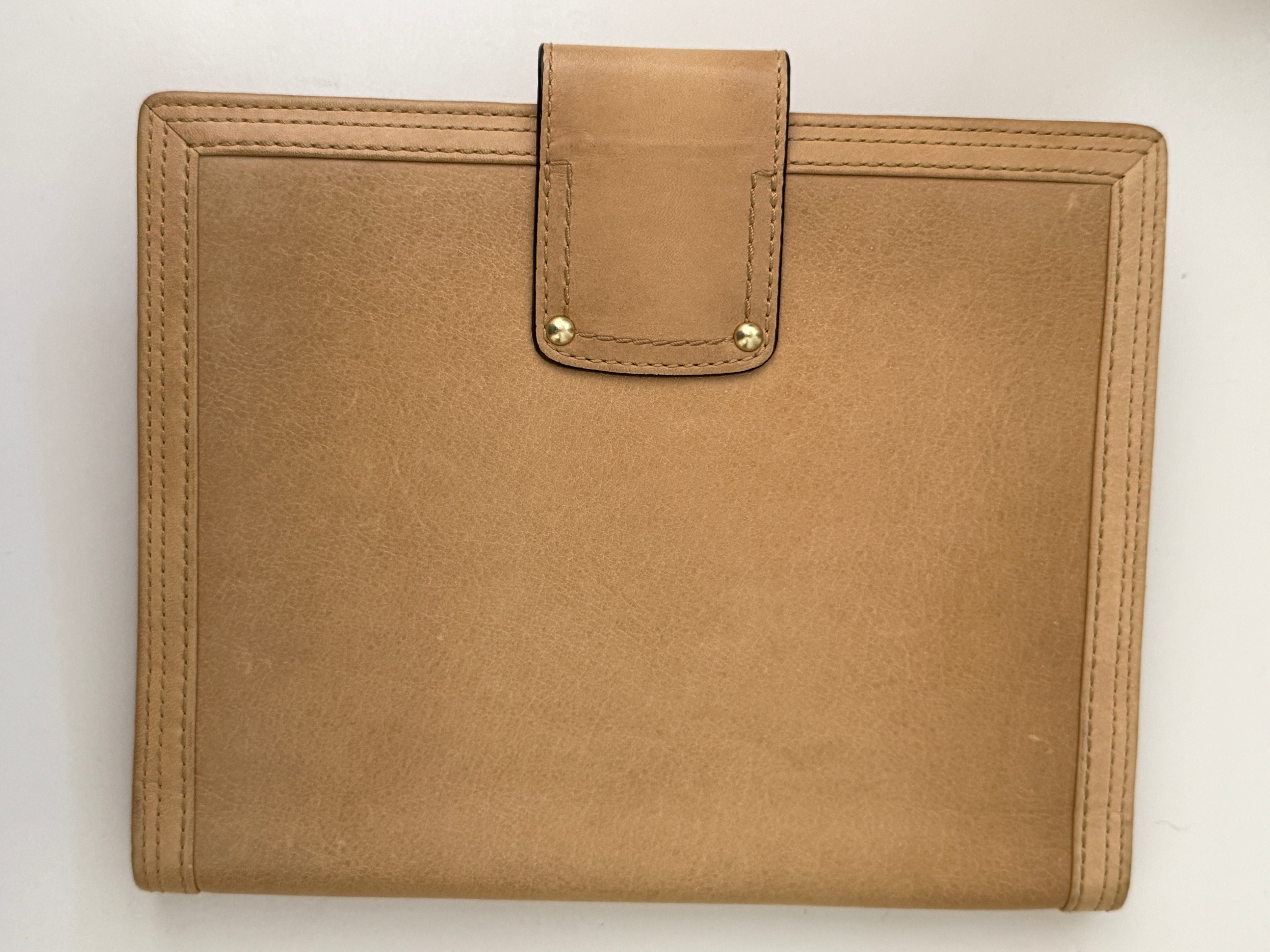 Coach Tan Legacy Turnlock Planner
