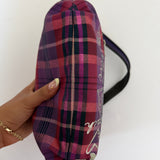 Coach Purple Plaid Poppy Signature Shoulder Bag