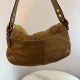 Coach Khaki Suede Large Soho Bag