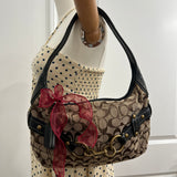 Brown Signature Coach Ergo Belted Shoulder Bag