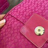 Rare Pink Suede Canvas Mini Soho Bag