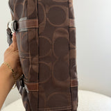 Rare Brown Signature Bonnie Satchel Bag