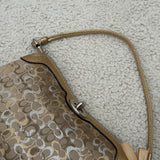 Gold Optic Turnlock Coach Signature Mini Bag