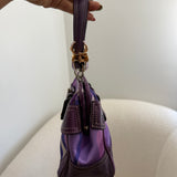 Rare Coach Swarovski Purple Optic Kisslock Hand Bag