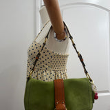 Coach Green Nubuc Leather Chelsea Shoulder Bag