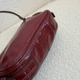 Coach Red Patent Leather Micro Zoe Bag