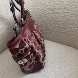 Coach Maroon Signature Tote Bag