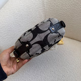 Grey Signature Coach Mini Zoe Bag