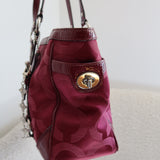 Coach Plum Signature Tote Bag