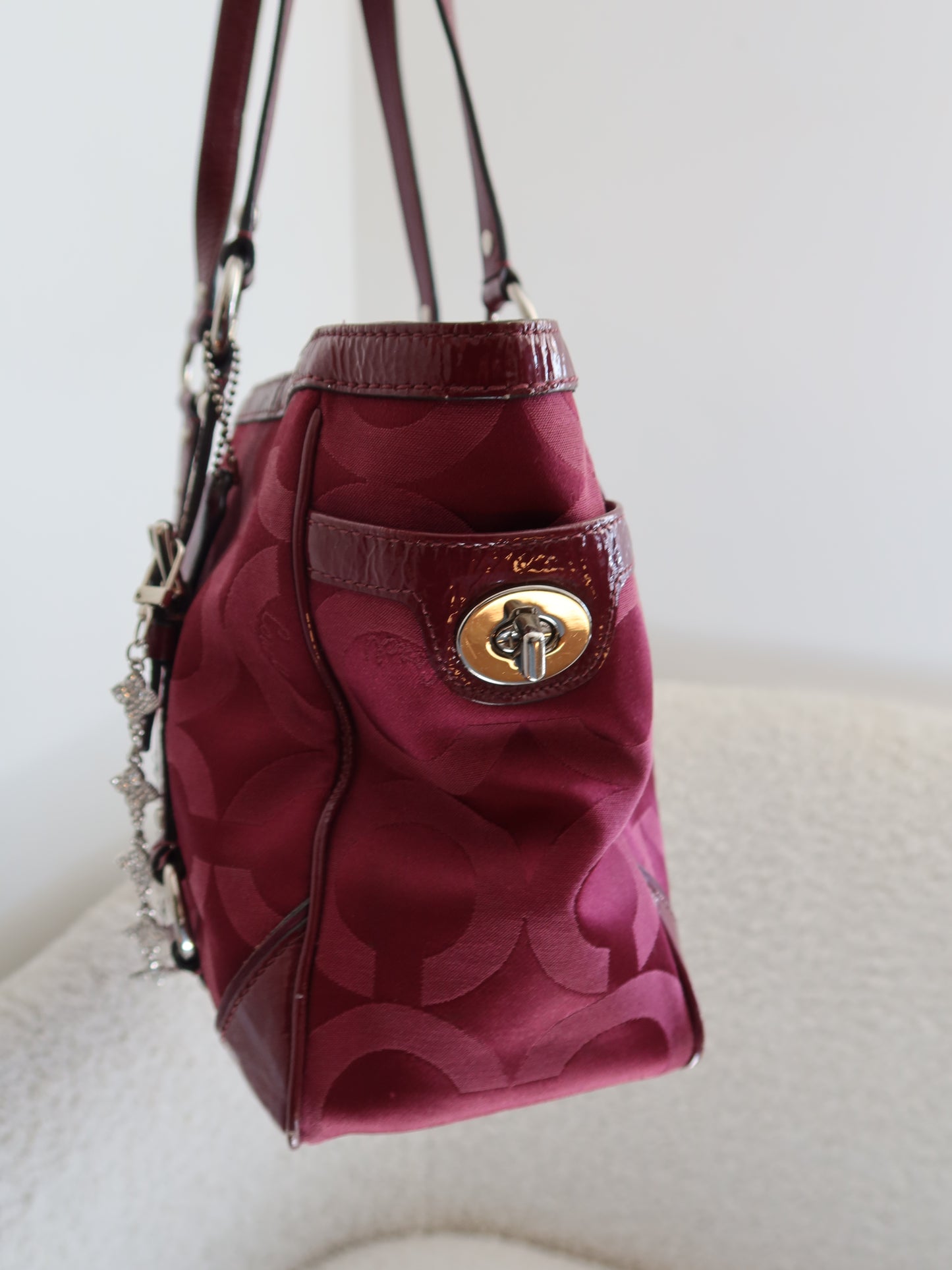 Coach Plum Signature Tote Bag