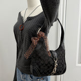 Coach Black Signature Hamptons Signature Hobo Bag