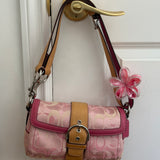 Rare Coach Pink Optic Double Pocket Soho Bag