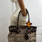 Coach brown Signature Hamptons Carry-All Bag