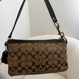 Coach Brown Signature Legacy Turnlock Bag
