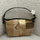 Coach Holiday Patchwork Top Handle Pochette