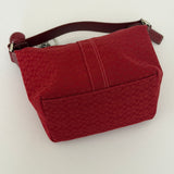 Red Coach Signature Top Handle Pochette