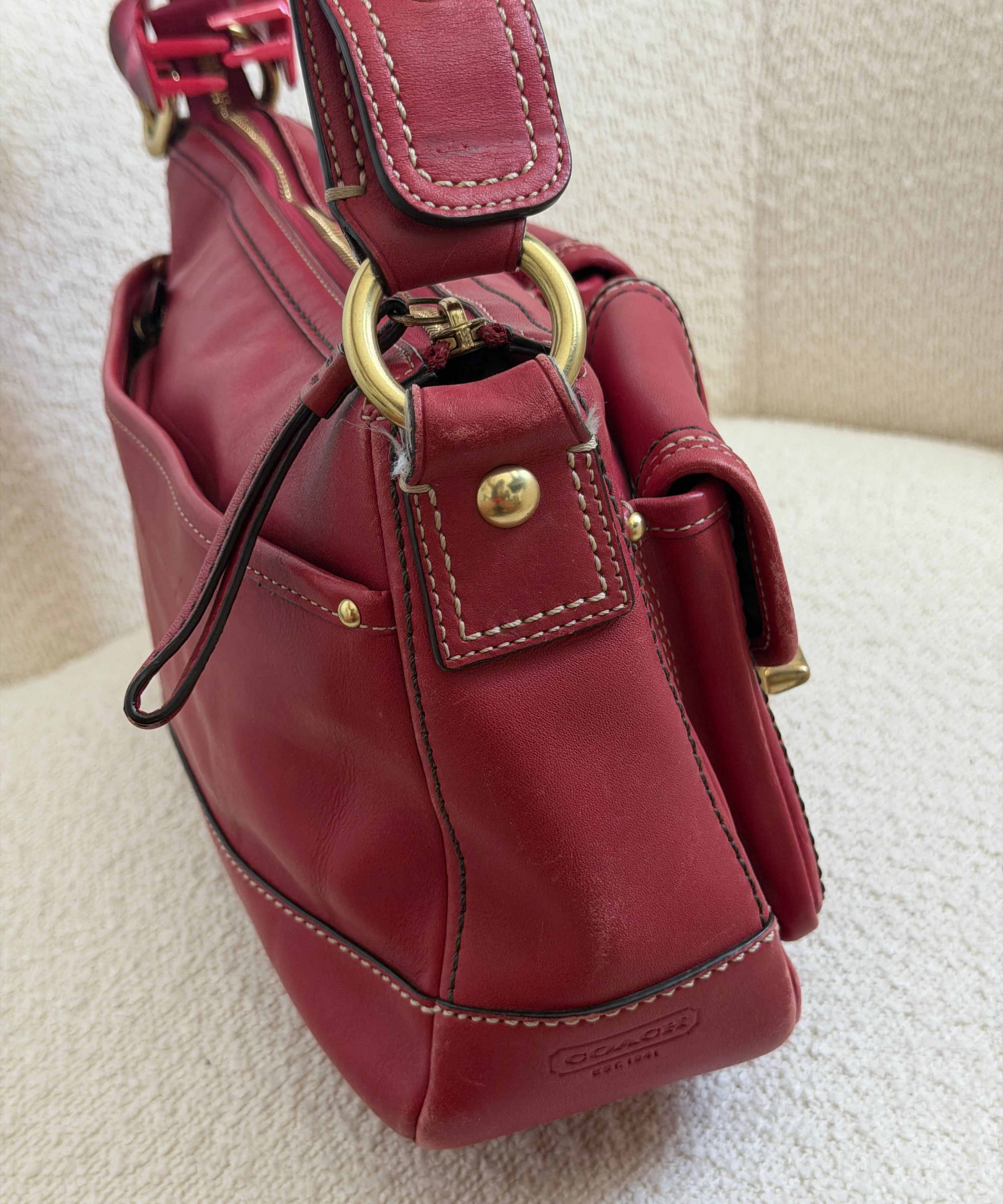 Coach Magenta Legacy Turnlock Bag
