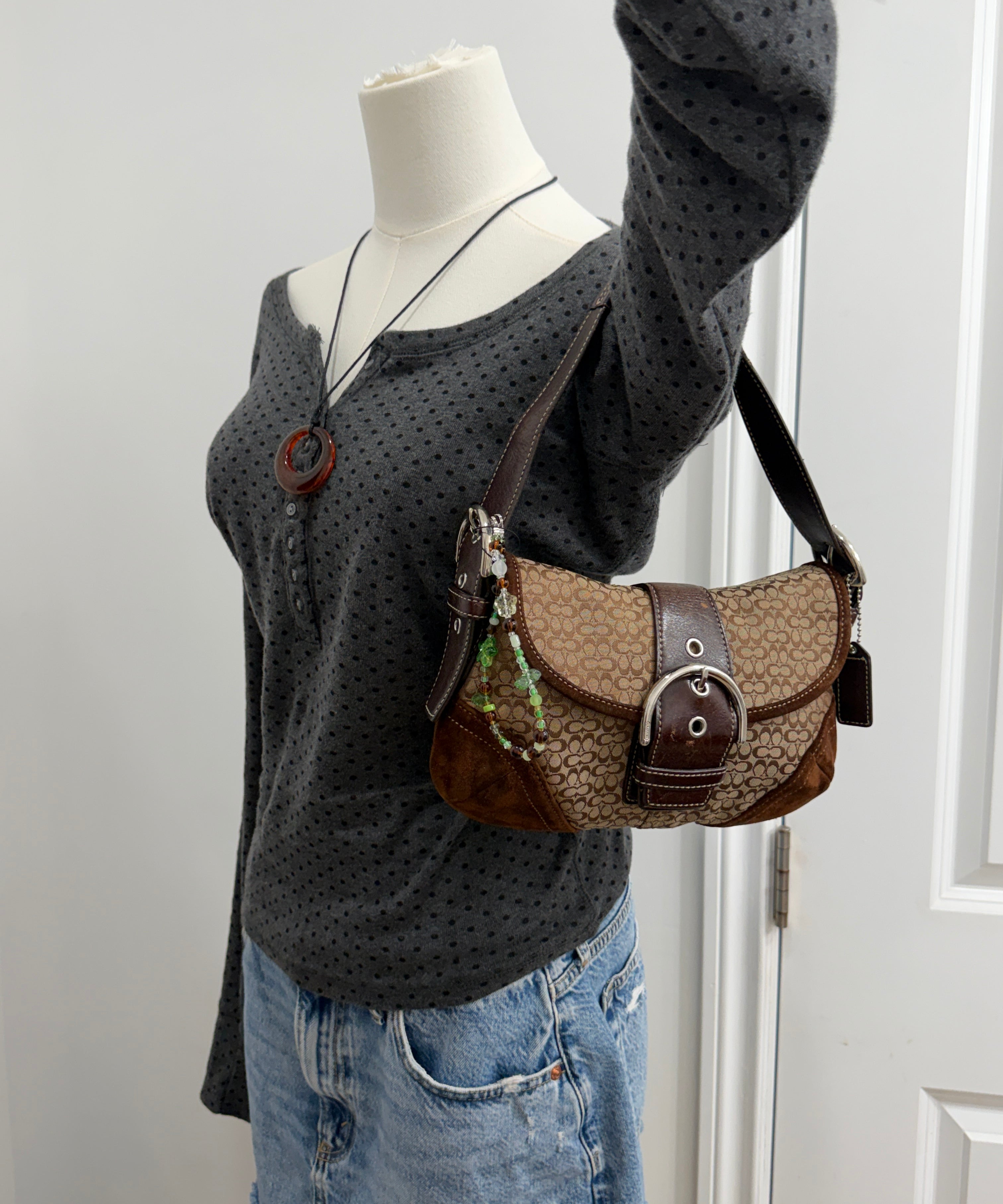 Coach Brown Suede Mini Soho Bag