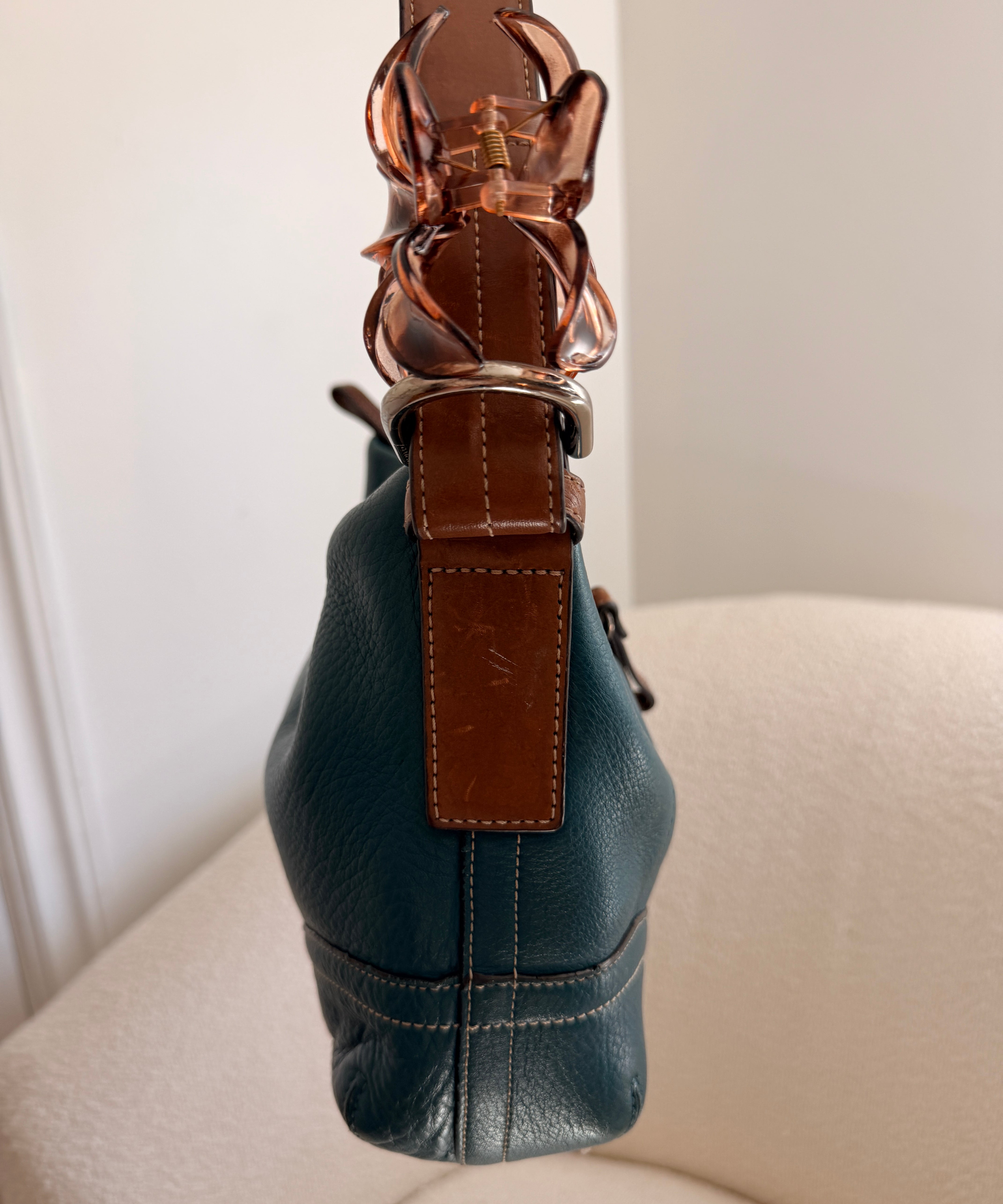 Coach Blue Leather Shoulder Bag