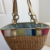 Coach Summer Legacy Bucket Woven Tote Bag