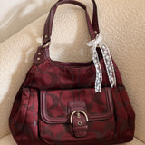Rare Coach Burgundy Campbell Hobo Bag