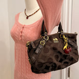 Brown Coach Signature Sabrina Madison Bag