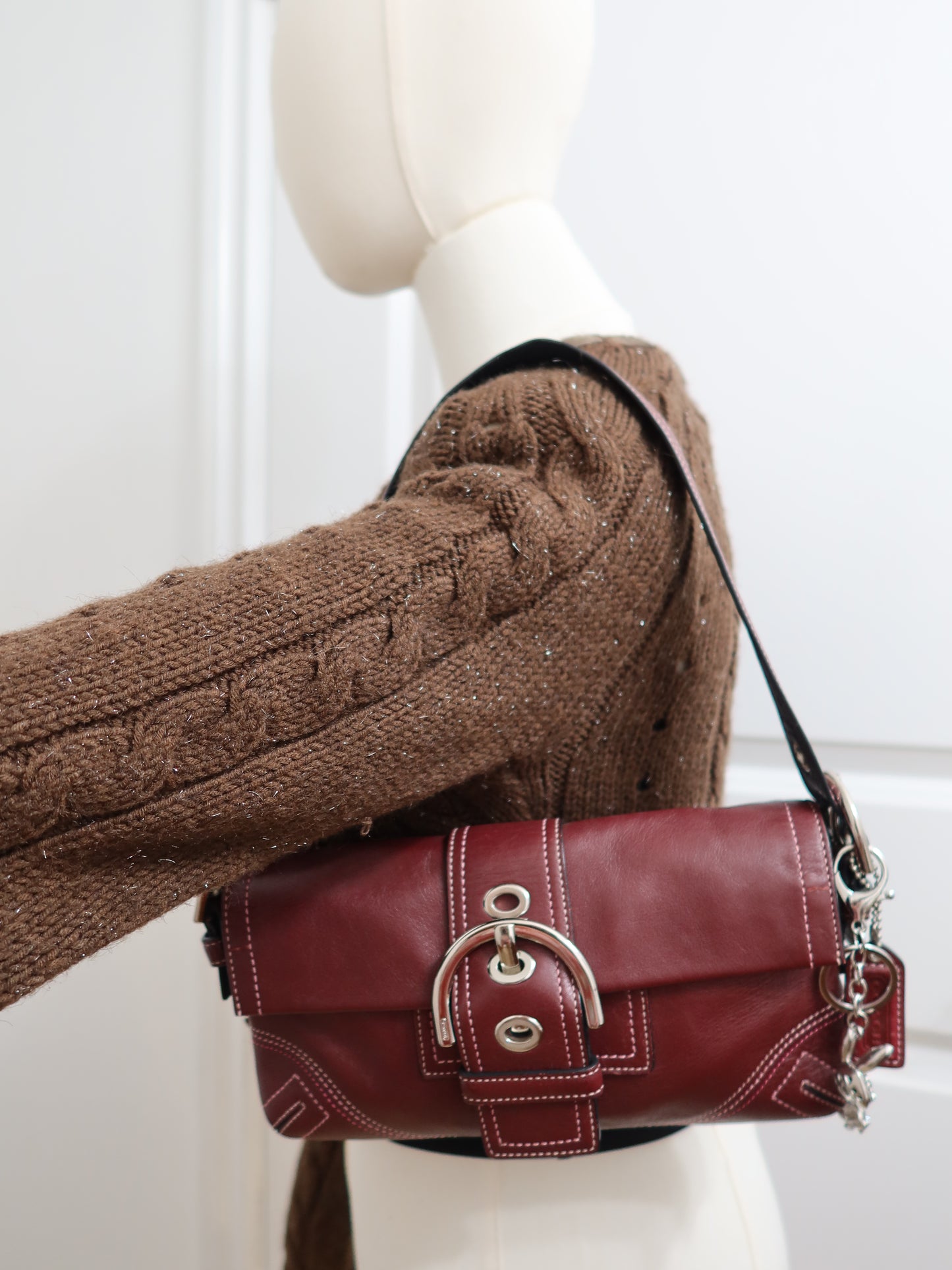 Rare Maroon Soho Demi Flap