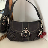 Black Leather Mini Soho Bag